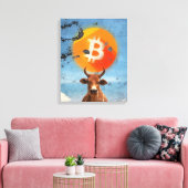 Toile Bitcoin résistant Bull (HD) (Insitu(Salon))