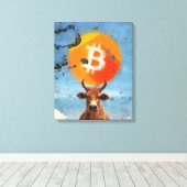 Toile Bitcoin résistant Bull (HD) (Insitu (Plancher de Bois))