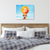 Toile Bitcoin résistant Bull (HD dynamique) (Insitu(Chambre))