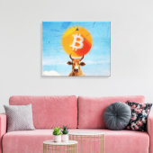 Toile Bitcoin résistant Bull (HD dynamique) (Insitu(Salon))