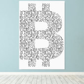 Toile Bitcoin simple (Insitu (Plancher de Bois))