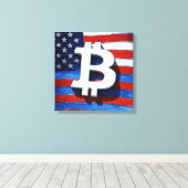 Toile Bitcoin USA (Insitu (Plancher de Bois))