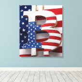Toile Bitcoin USA (Insitu (Plancher de Bois))