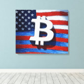 Toile Bitcoin USA (Insitu (Plancher de Bois))