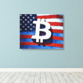 Toile Bitcoin USA (Insitu (Plancher de Bois))