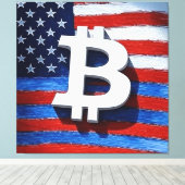 Toile Bitcoin USA (Insitu (Plancher de Bois))