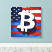 Toile Bitcoin USA (Insitu (Plancher de Bois))