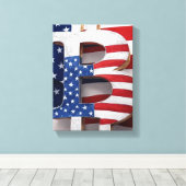 Toile Bitcoin USA (Insitu (Plancher de Bois))