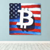 Toile Bitcoin USA (Insitu (Plancher de Bois))