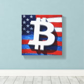 Toile Bitcoin USA (Insitu (Plancher de Bois))