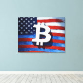 Toile Bitcoin USA (Insitu (Plancher de Bois))