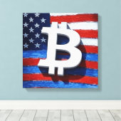 Toile Bitcoin USA (Insitu (Plancher de Bois))
