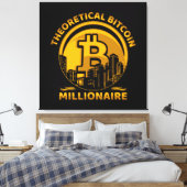 Toile Bitcoin Wall Art (Insitu(Chambre))