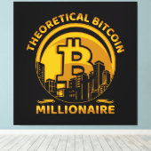Toile Bitcoin Wall Art (Insitu (Plancher de Bois))