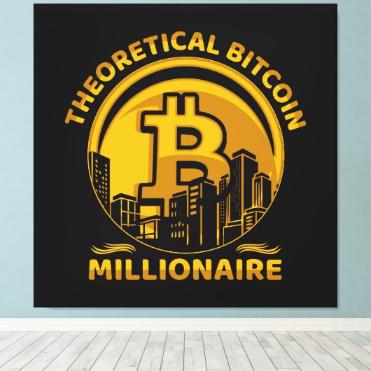 Toile Bitcoin Wall Art (Insitu (Plancher de Bois))