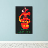 Toile Bitter Campari Poster Vintage Europe (Insitu (Plancher de Bois))