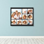 Toile Black 9 Photo Carré Collage (Insitu (Plancher de Bois))