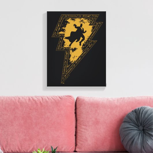 Toile Black Adam Distressed Lightning Bolt Graphic (Insitu(Salon))