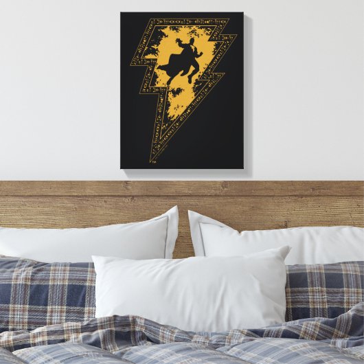 Toile Black Adam Distressed Lightning Bolt Graphic (Insitu(Chambre))