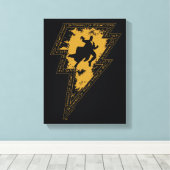 Toile Black Adam Distressed Lightning Bolt Graphic (Insitu (Plancher de Bois))