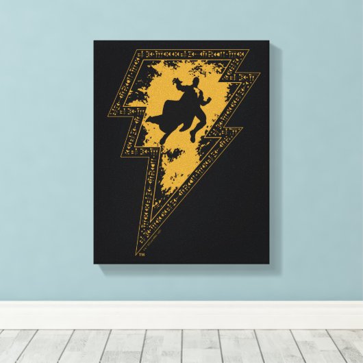 Toile Black Adam Distressed Lightning Bolt Graphic (Insitu (Plancher de Bois))