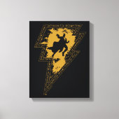 Toile Black Adam Distressed Lightning Bolt Graphic (Recto)