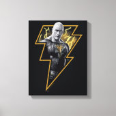 Toile Black Adam Grey et Gold Lightning Graphic (Recto)