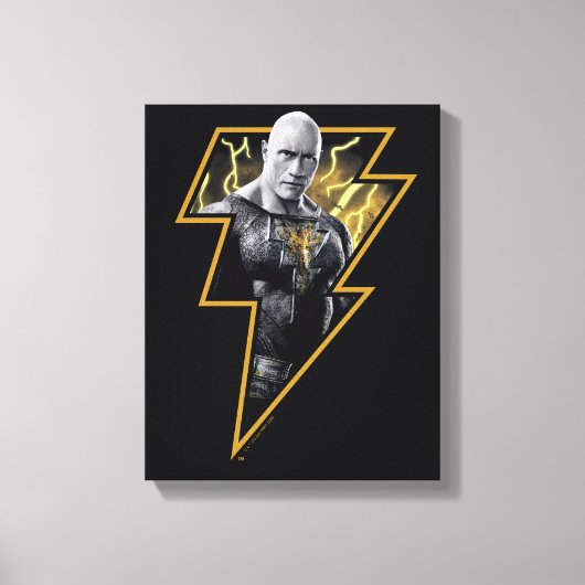 Toile Black Adam Grey et Gold Lightning Graphic (Recto)