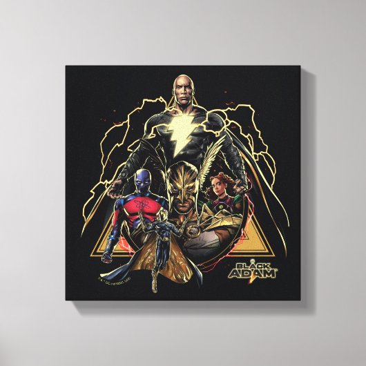Toile Black Adam Triangular Group Graphic (Recto)