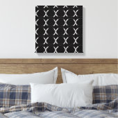Toile Black and Silver X and O Art (Insitu(Chambre))