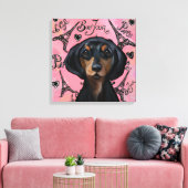 Toile Black and Tan Doxie (Insitu(Salon))