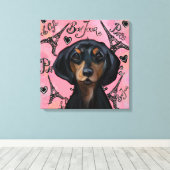 Toile Black and Tan Doxie (Insitu (Plancher de Bois))