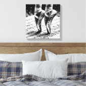 Toile Black and White Ballet Slippers Stretched Canvas (Insitu(Chambre))