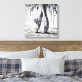 Toile Black and White Ballet Slippers Stretched Canvas (Insitu(Chambre))