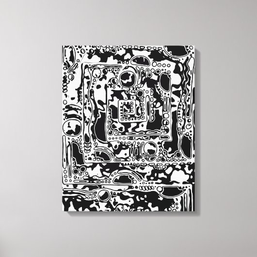 Toile Black and White Geometric Art 25 (Recto)