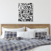 Toile Black and White Geometric Art 25 (Insitu(Chambre))