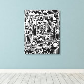 Toile Black and White Geometric Art 25 (Insitu (Plancher de Bois))