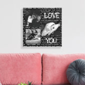 Toile Black and White Love You Couple's Photo Wall Art (Insitu(Salon))