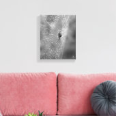 Toile Black and White Spider sur son Dewy Web (Insitu(Salon))