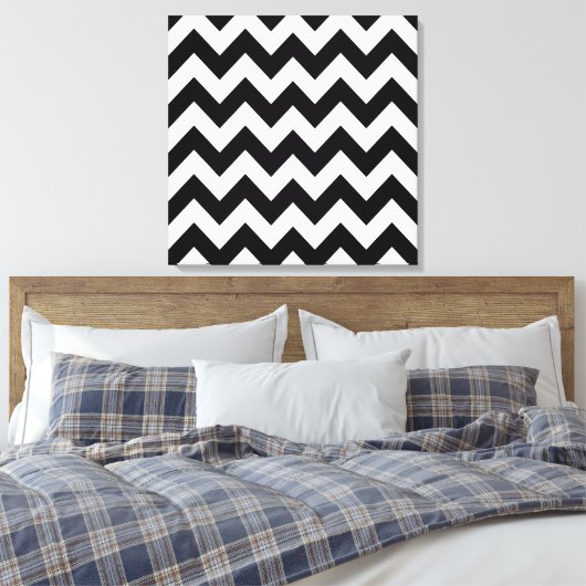 Toile Black Bold Chevron sur Emporio Moffa (Insitu(Chambre))