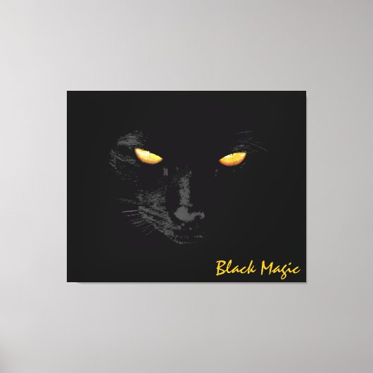 Toile Black Cat Magic chic personnalisable (Recto)