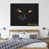 Toile Black Cat Magic chic personnalisable (Insitu(Chambre))