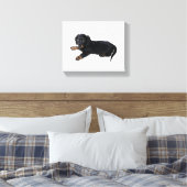 Toile Black Dachshund Cocker Spaniel Puppy Photographie (Insitu(Chambre))