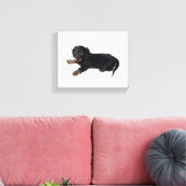Toile Black Dachshund Cocker Spaniel Puppy Photographie (Insitu(Salon))