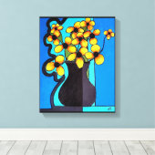 Toile Black Eyed Susan Abstrait (Insitu (Plancher de Bois))