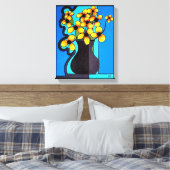 Toile Black Eyed Susan Abstrait (Insitu(Chambre))