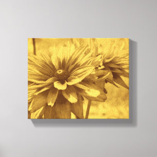 Toile Black Eyed Susan Flowers Sepia Vieille apparence V