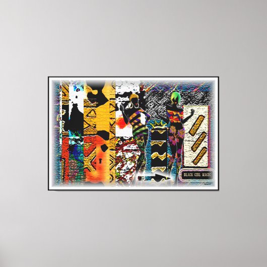 Toile Black Girl Magic : L'élégance afrocentrique sur to (Recto)