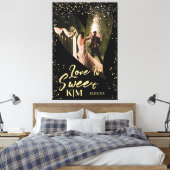 Toile Black Gold Love Is Sweet Mariage Canvas Print (Insitu(Chambre))
