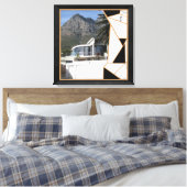 Toile Black Gold Modern géométrique Abstrait (Insitu(Chambre))